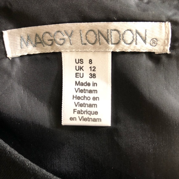 Maggy London Dress Size 8 Sheath Black  Sleeveless - Picture 3 of 6